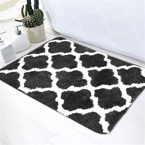 Gray Bathroom Rugs 24" x 60", Thick Soft Bath Mats for Bathroom Non ...