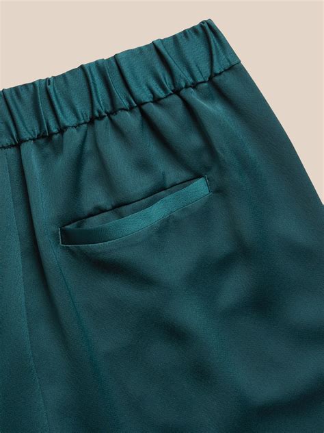 Wide-Leg Satin Pant | Banana Republic