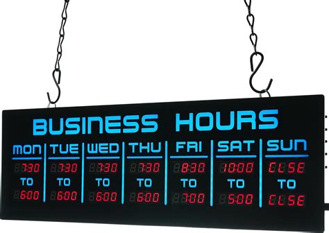 Amazon.com : Digital Business Hours Sign by ELEMENT LUX - Electronic Programmable Hours of ...