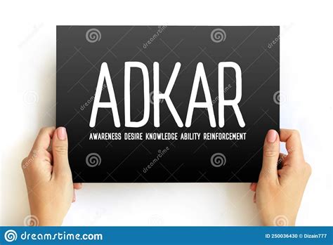 ADKAR - Awareness, Desire, Knowledge, Ability, Reinforcement Acronym, Business Concept Button On ...