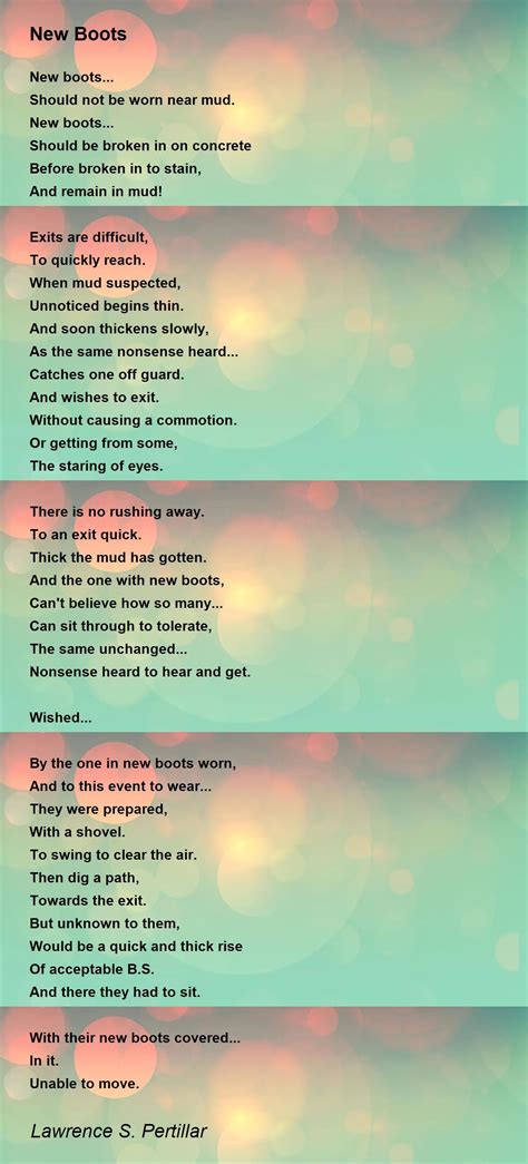 Poems About New Boots Meaning Of The Poem Boots | A True Scary Horror