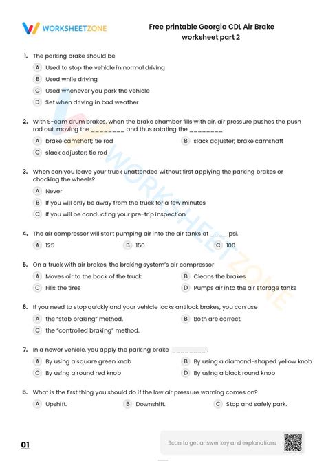 Ga Cdl Permit Air Brakes Practice Test at Karrie Keane blog