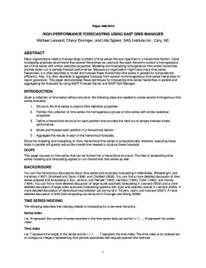 Fillable Online HIGH-PERFORMANCE FORECASTING USING SAS GRID MANAGER Fax ...