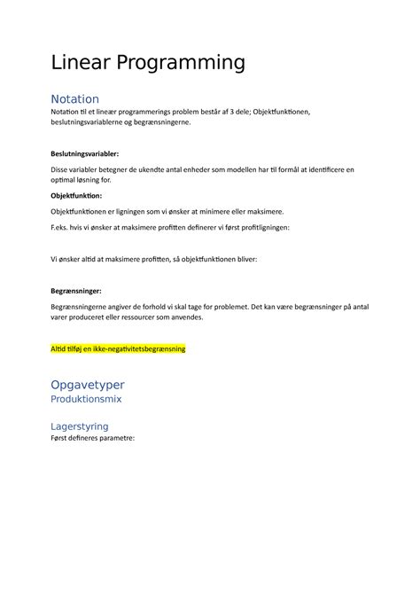 Linear Programming Operations Management 的图像结果