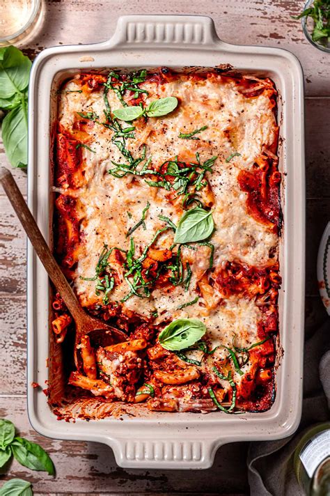 Classic Meatless Baked Ziti {Vegan + Easy}
