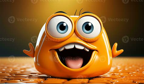 Funny cartoon with smiling face. AI generated 30478980 Stock Photo at ...