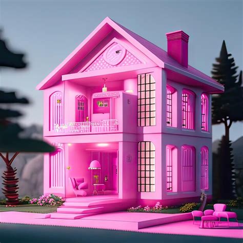 Premium AI Image | Pink dream house Generative AI