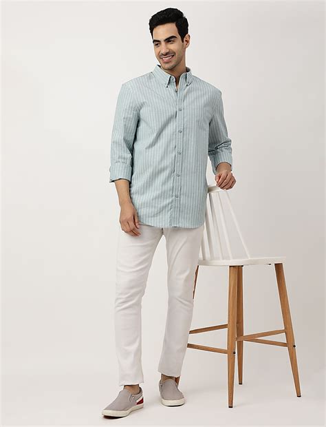 Pure Cotton Button-down Collar Shirt
