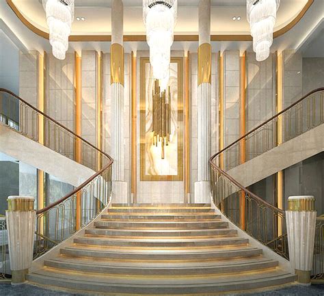 欧式客厅楼梯间3d模型下载-【集简空间】「每日更新」