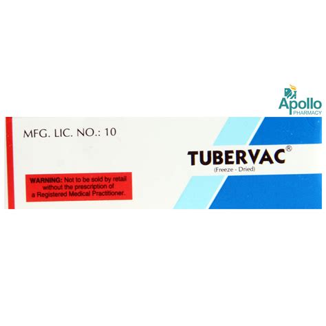Tubervac Injection 1ml Price, Uses, Side Effects, Composition - Apollo ...