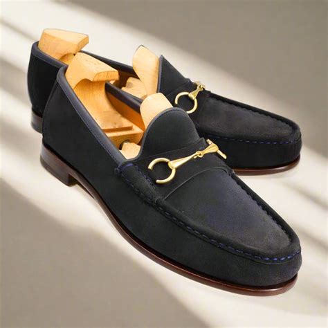Navy Blue Suede Leather Horsebit Loafer for Men ⭐⭐⭐⭐⭐ – The Royale Peacock