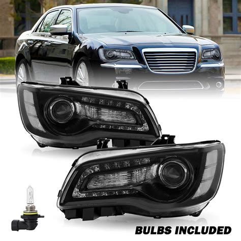 For 2011-2023 Chrysler 300 Headlights LED DRL Projector Black Clear ...