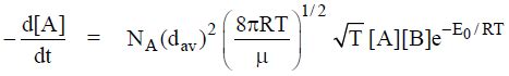 The Collision Theory of Bimolecular Gaseous Reaction - Physical ...