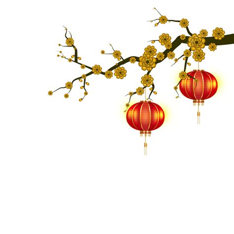 越南新年杏花越南春節新年快樂花枝黃色花朵燈籠, 越南新年, 越南元旦, 杏花素材圖案，PSD和PNG圖片免費下載