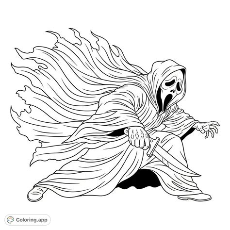 Scream Coloring Pages - Coloring.app