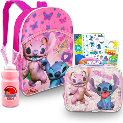 Disney Lilo and Stitch Backpack with Lunch Box for Kids - Bundle with ...