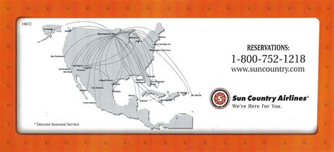Sun Country Airlines Timetables and Route Maps - The Airchive 2.0