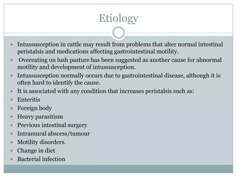 Intussusception in cattle | PPTX