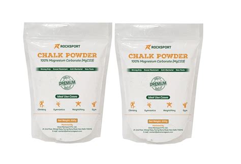 Rocksport Chalk Powder with Long Lasting Grip for Gym & Bodybuilding ...