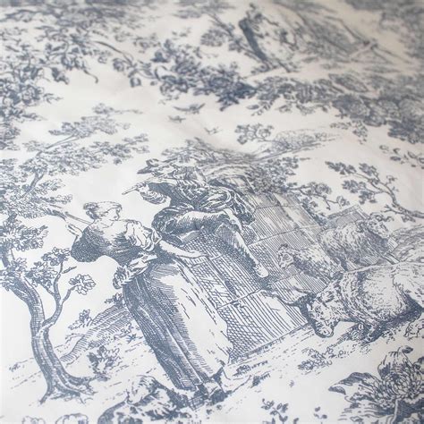 Country Toile Blue Bed Linen | Blue and White Bed Linen With ...
