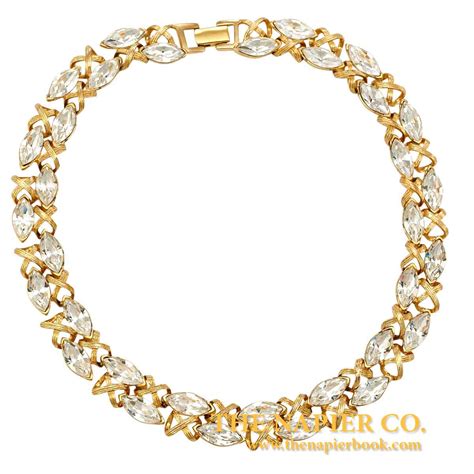 Vintage Napier 1990s Crystal Rhinestone Collar Necklace - The Napier ...