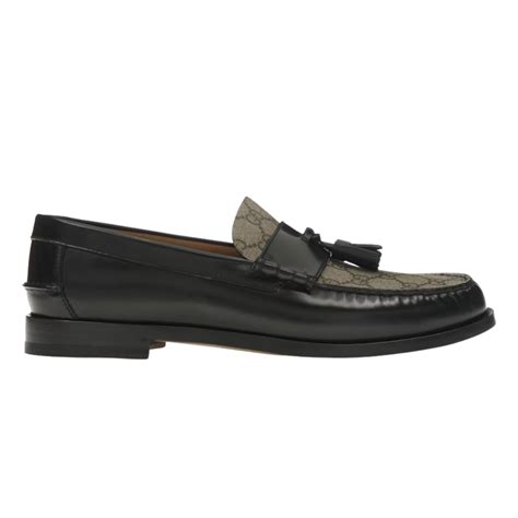Gucci Tassel Gg Canvas Loafers Black Ebony Price in India | Culture Circle