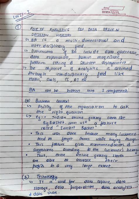 IBA Unit 1 - lecture notes intro to business analytics - UNIT DECISTON ...