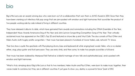 Singer Bio Examples 的图像结果