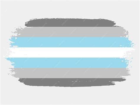 Premium Vector | Demiboy flag painted with brush on white background ...