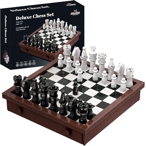 APOSTROPHE Games Building Block Deluxe Chess Set - 1,024 Pcs - Build ...