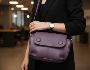 Leather Land Purple Sling Bag Gorgeous IN PURPLE - Price in India ...