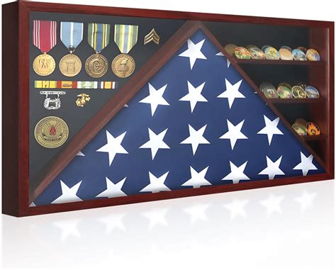 Amazon.com - ILOT American Flag Display Case - Military Shadow Box with ...