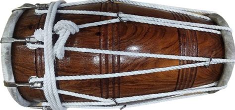 Sai Musical Handmade Sheesham Wood 8 Kg Dhol Musical Instrument Drum ...