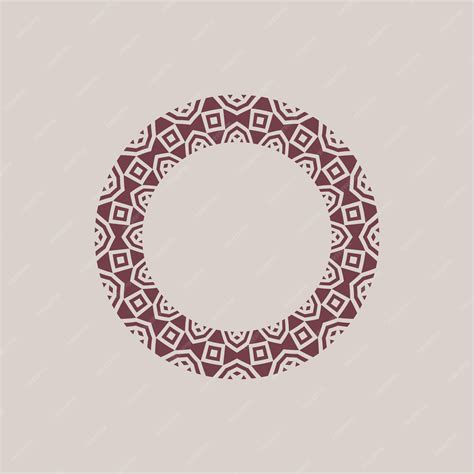 Abstract art decorative circle ornamental pattern frame | Premium Vector