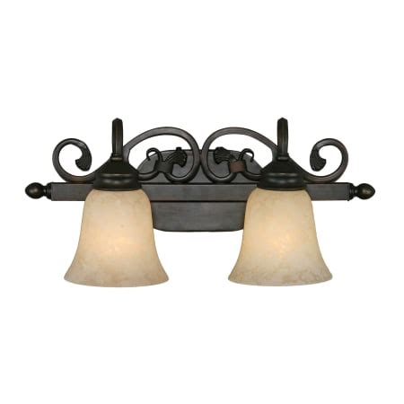 Golden Lighting 4074-2 RBZ Two Light Bathroom Fixture from the Belle ...
