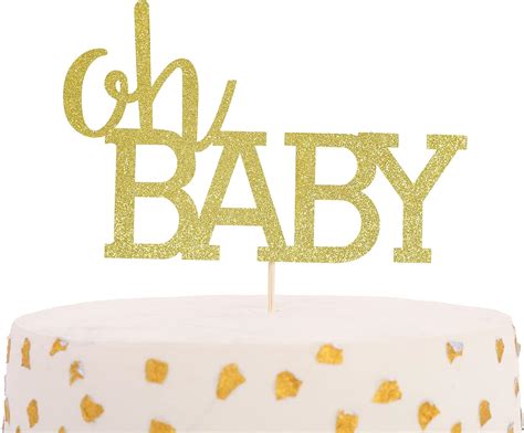 Buy Oh Baby Cake Topper - Oh Baby Cake Topper Gold?baby Boy Shower Cake ...