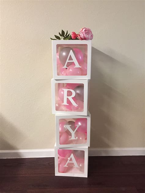 Letter boxes for party | Diy birthday decorations, Baby shower box ...