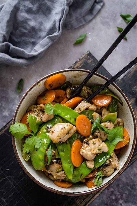 Chicken and Snow Pea Stir Fry - Healthy 30-Minute Dinner!