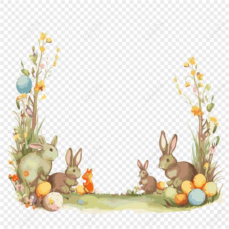 Easter Border Vector,sticker,cartoon PNG White Transparent And Clipart ...