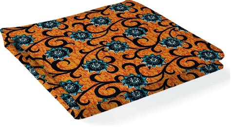Buy Ratti - Premium Orange Turquoise Wax, Fabric 100% Made in Italy ...