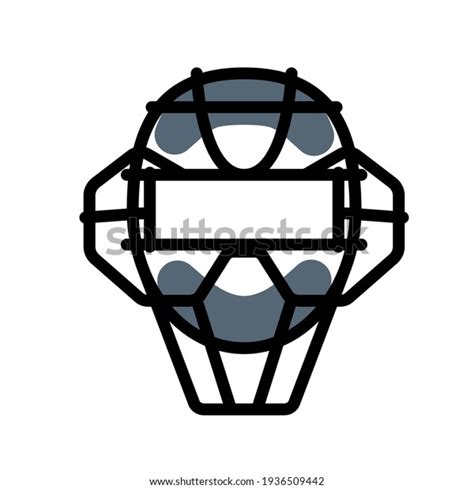 Baseball Back Catcher Mask Drawing 的图像结果