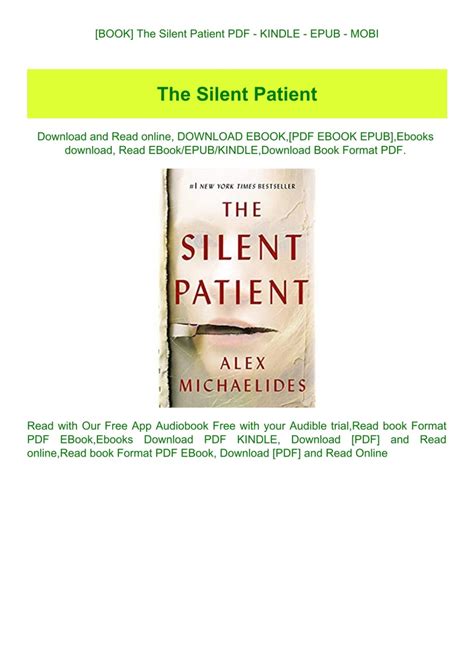 [BOOK] The Silent Patient PDF - KINDLE - EPUB - MOBI