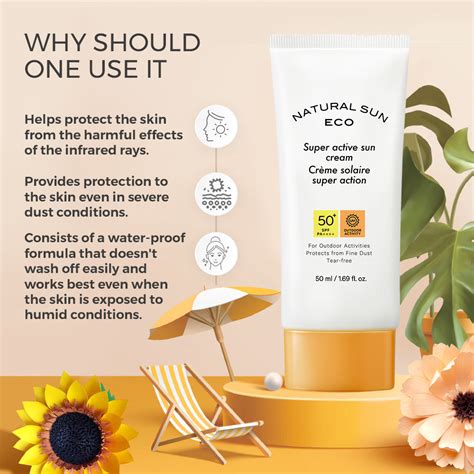 The Face Shop: Natural Eco Super Active Sun Cream - 50 ml