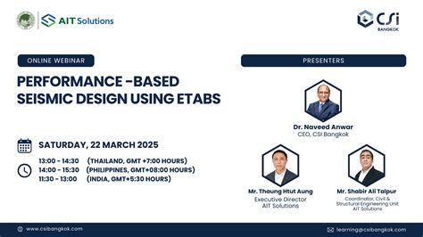 Online Webinar: Performance-Based Seismic Design Using ETABS - Solutions