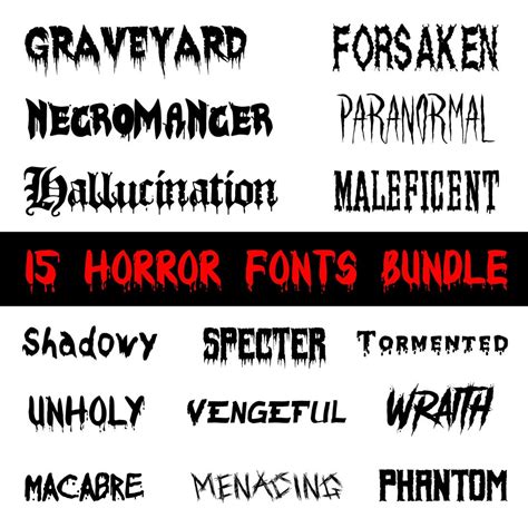 15 Horror Fonts SVG, PNG, TTF - Horror Alphabet Svg, Horror Letters Svg ...