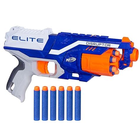Nerf Disruptor Elite Toy Blaster,6-Dart Rotating Drum with Darts, Toys ...