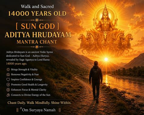 Walk & Sacred Chant Experience — Aditya Hrudayam: The Ancient Sun ...