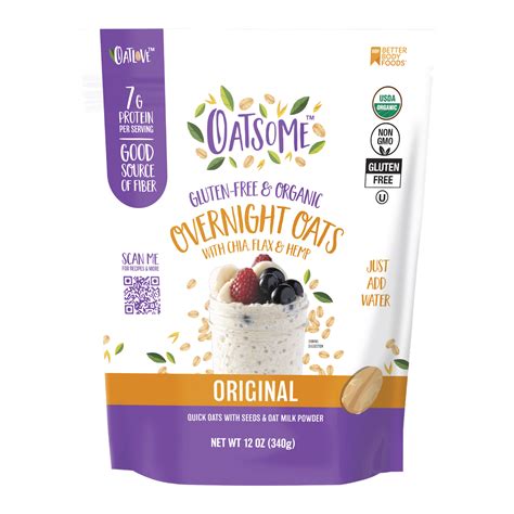Oatsome Organic Overnight Oats - BetterBody Foods