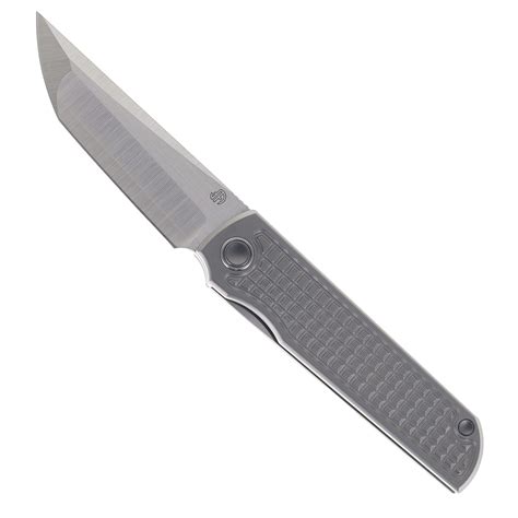 North Mountain Blades Folding Knife Grid Titanium Handle ZDP-189 Tanto Plain Edge Chop-Ti-Grid-Tanto