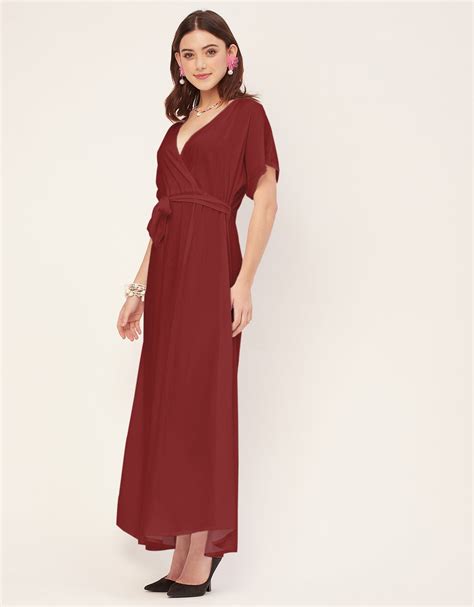 Solid Rayon Short Sleeve Fit & Flare Dress - Moomaya